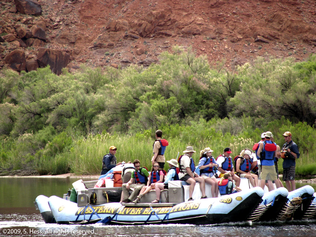 Rafters setting out on the Colorado River